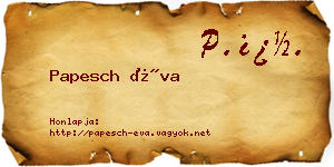 Papesch Éva névjegykártya